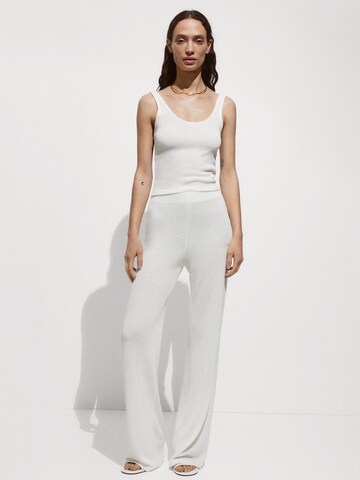 MANGO Knitted top 'PEAR' in White