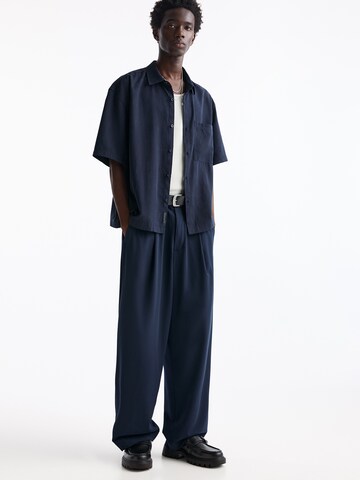 Pull&Bear Comfort Fit Hemd in Blau