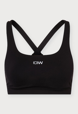 ICANIWILL - Bustier Sujetador deportivo en negro: frente