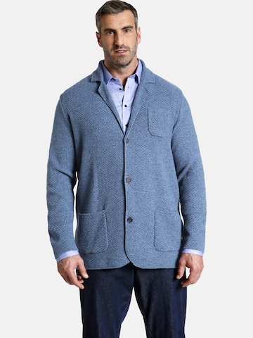 Charles Colby Knit Cardigan 'Earl James ' in Blue: front