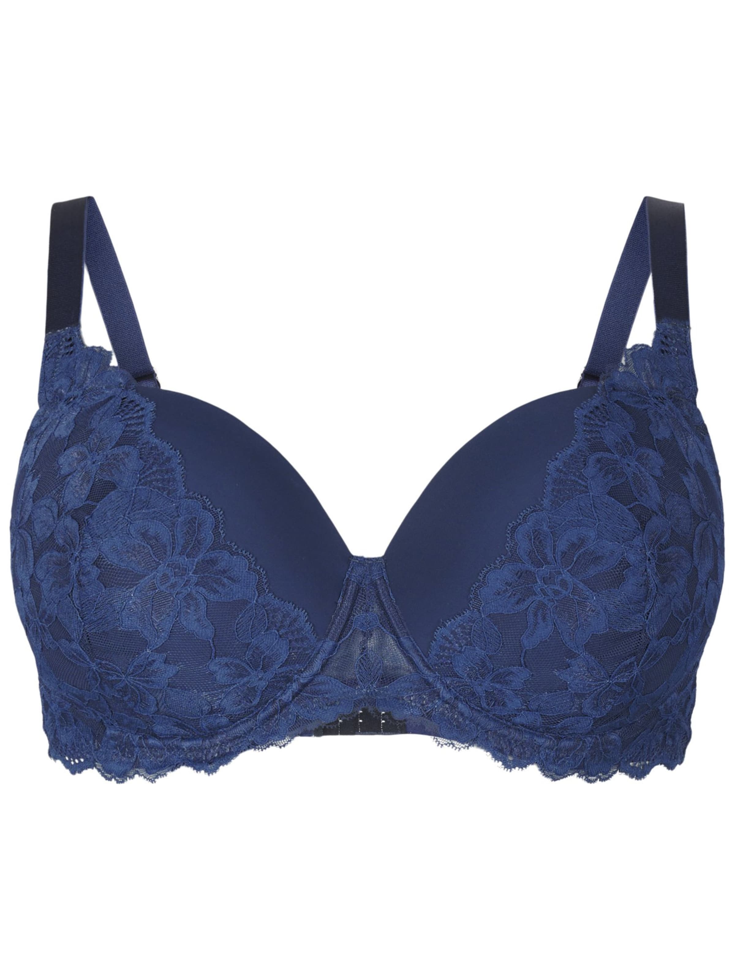 Devoted by Zizzi Õlapaelteta topp Rinnahoidja 'Leva', värv sinine: eest vaates