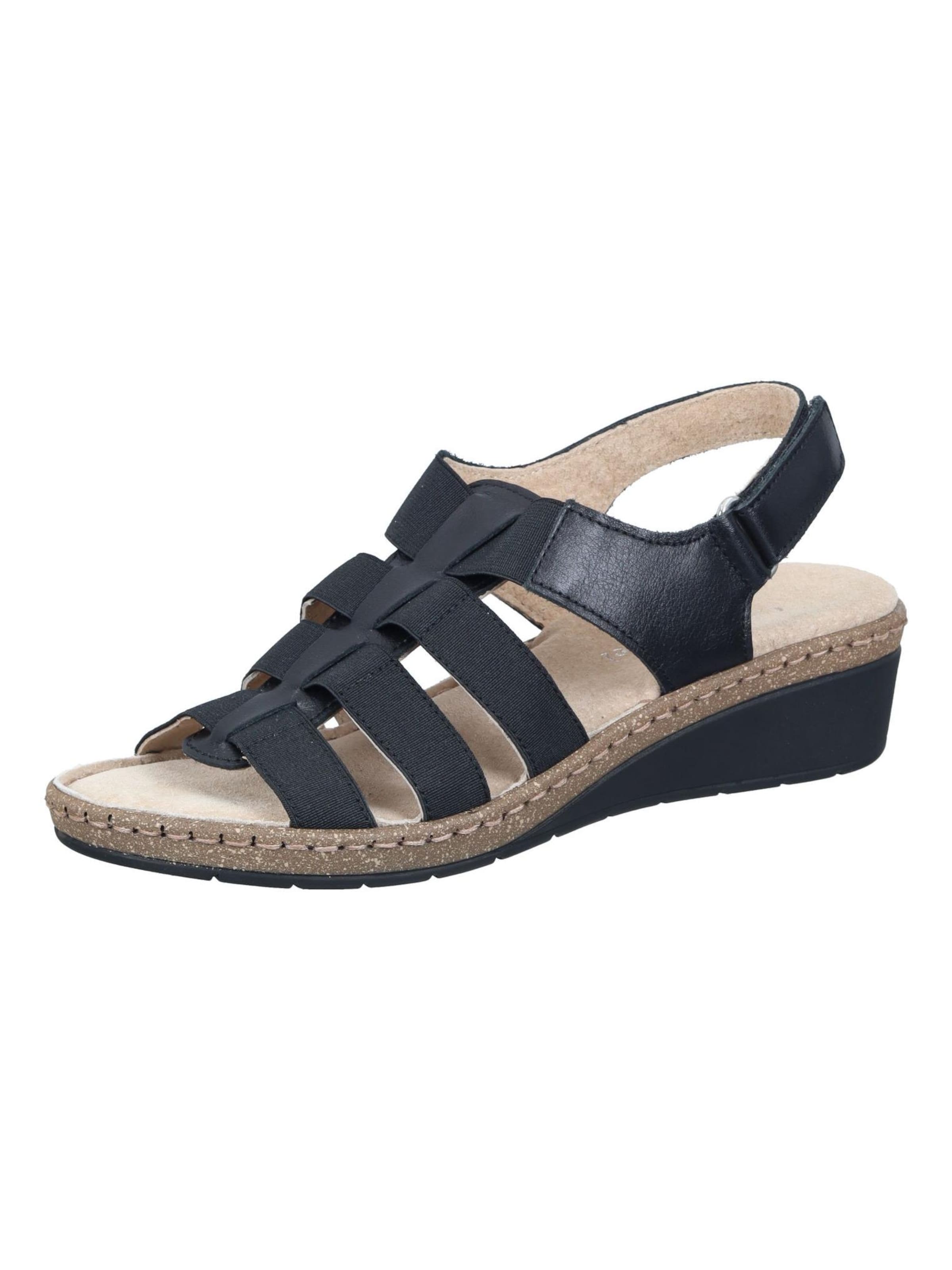 Comfortabel Sandale‌‌‌‌‌‌ in Schwarz: Vorderseite