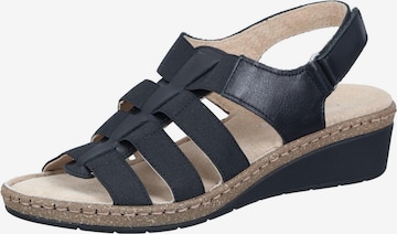 Comfortabel Sandale in Schwarz: Vorderseite