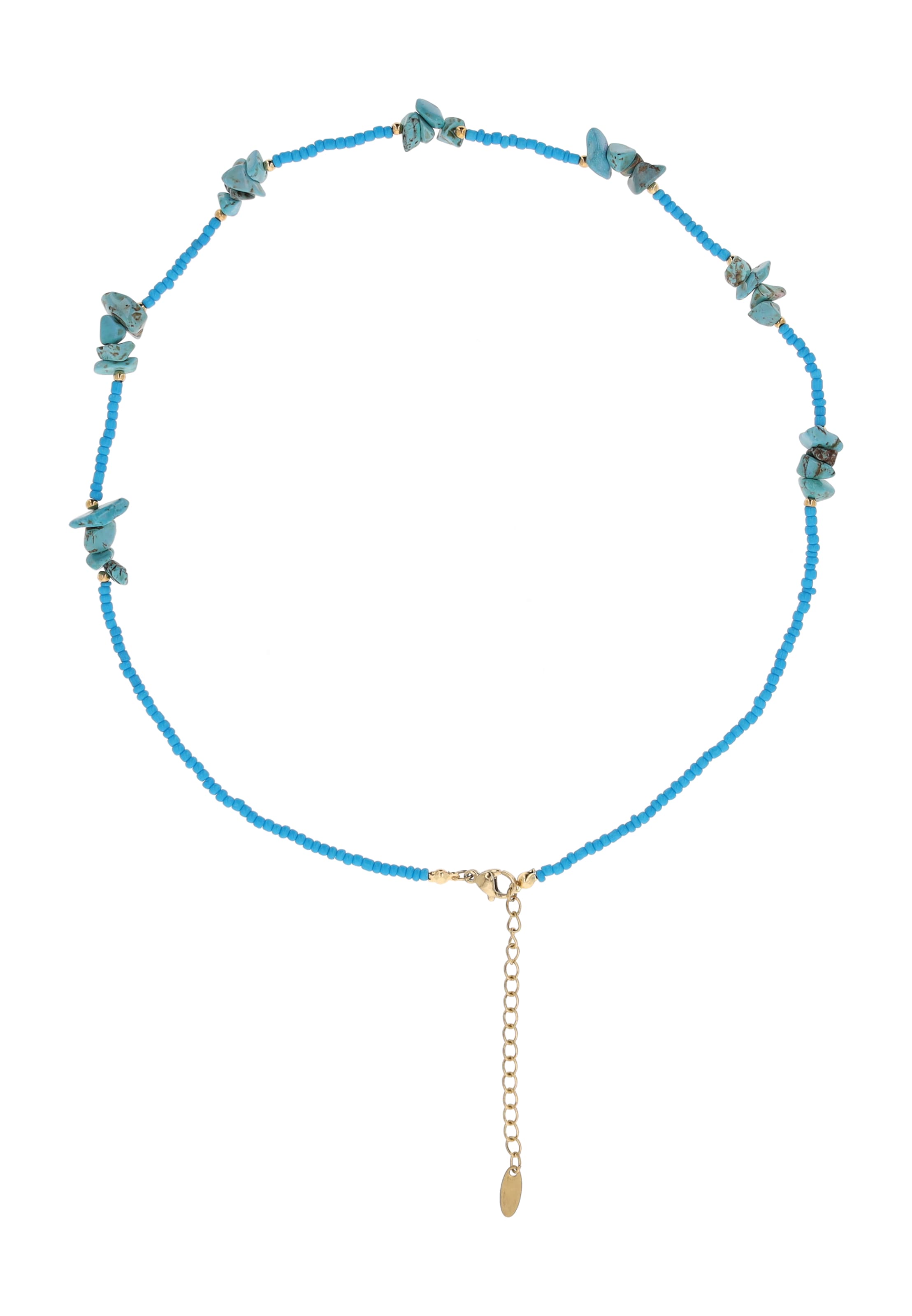 IZIA Kette in Blau: Vorderseite