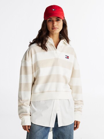 Tommy Jeans Sweatshirt in Beige: voorkant