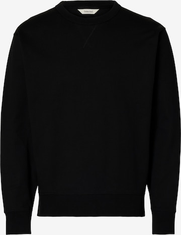SELECTED Sweatshirt 'SLHLUKE' in Zwart: voorkant