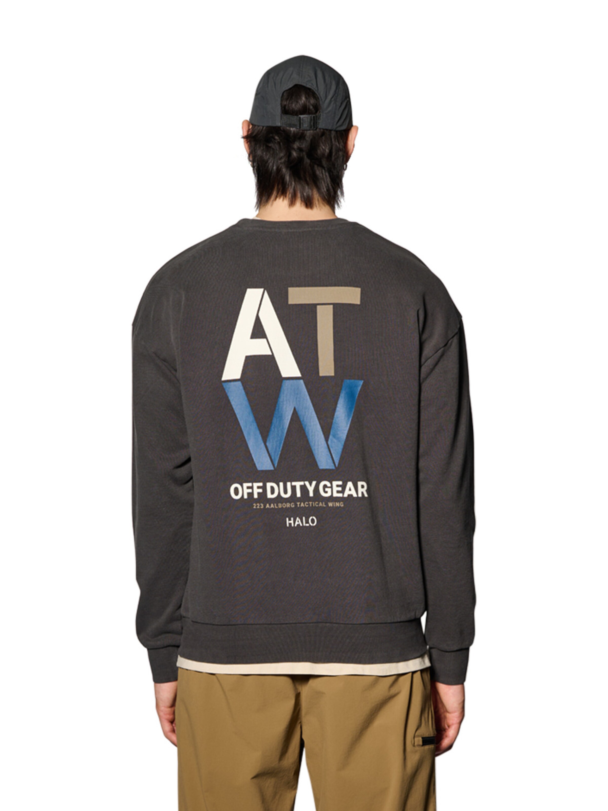 HALO Sweatshirt 'Duty' in Grey: front