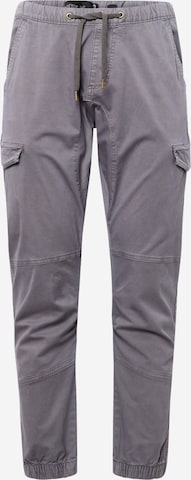 INDICODE JEANS Tapered Cargobroek 'Levy' in Grijs: voorkant