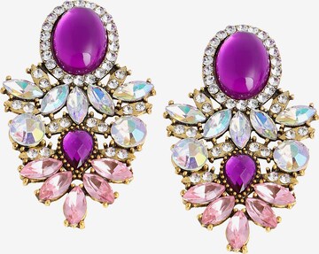 Boucles d'oreilles SOHI en violet : devant