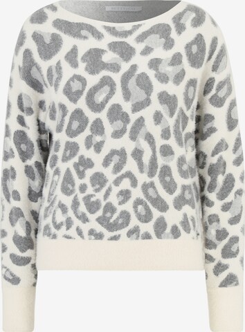 Betty & Co Strickpullover mit U-Boot-Ausschnitt in Weiß: Vorderseite