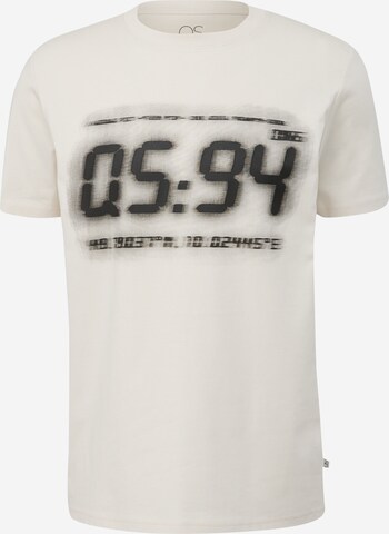 T-Shirt QS en blanc : devant