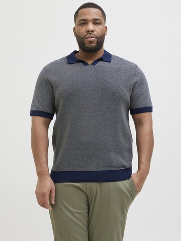 Jack & Jones Plus Poloshirt in Blau: Vorderseite