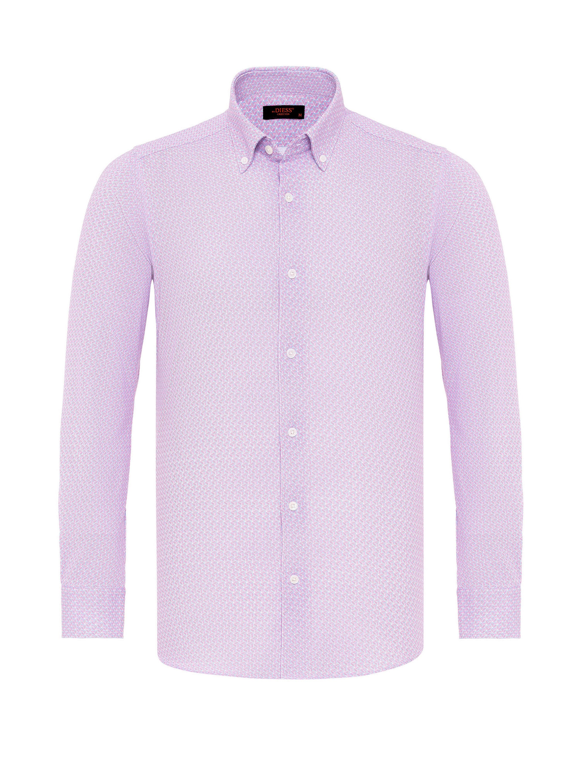 By Diess Collection Rovný strih Košeľa - Fialová: predná strana