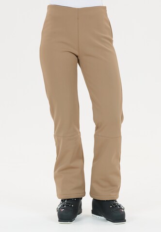 Athlecia Regular Softshellhose Vikki in Braun: Vorderseite