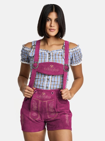Steigenhöfer Regular Traditional Pants in Pink: front