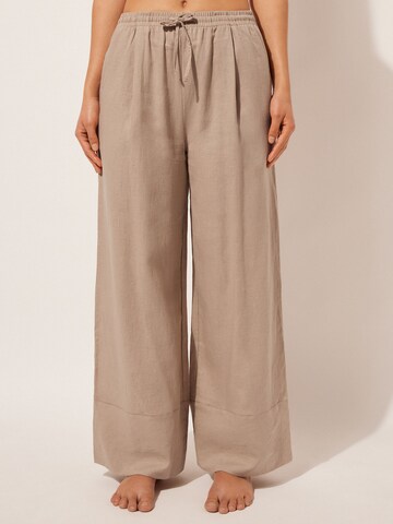 CALZEDONIA Wide leg Pants in Beige: front
