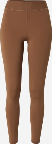 ONLY PLAY Skinny Workout Pants in Brown: front