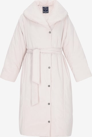 Manteau mi-saison DreiMaster Maritim en blanc : devant