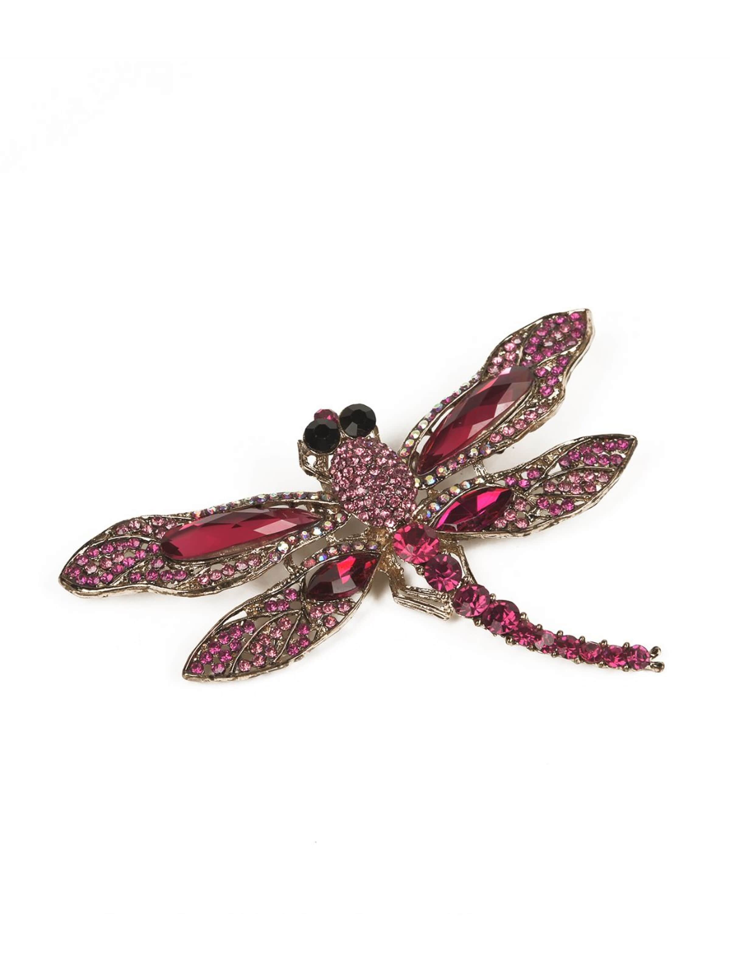 Broche 'Mabel farfalla spilla con cristalli fuxia' Addicted2 en or : devant