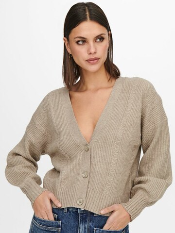 ONLY Knit Cardigan in Beige: front