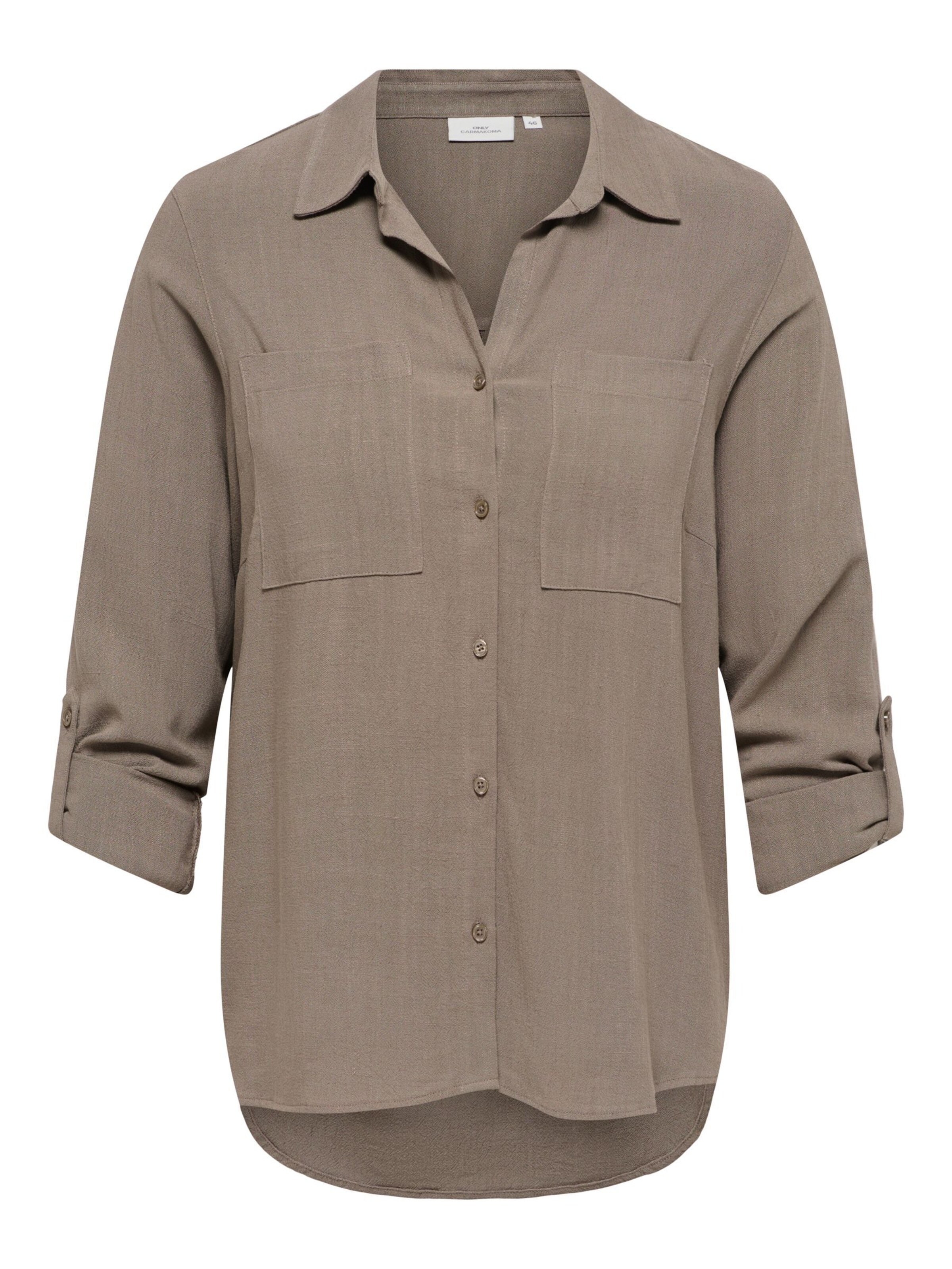 ONLY Carmakoma Blouse 'CARSiesta' in Bruin: voorkant