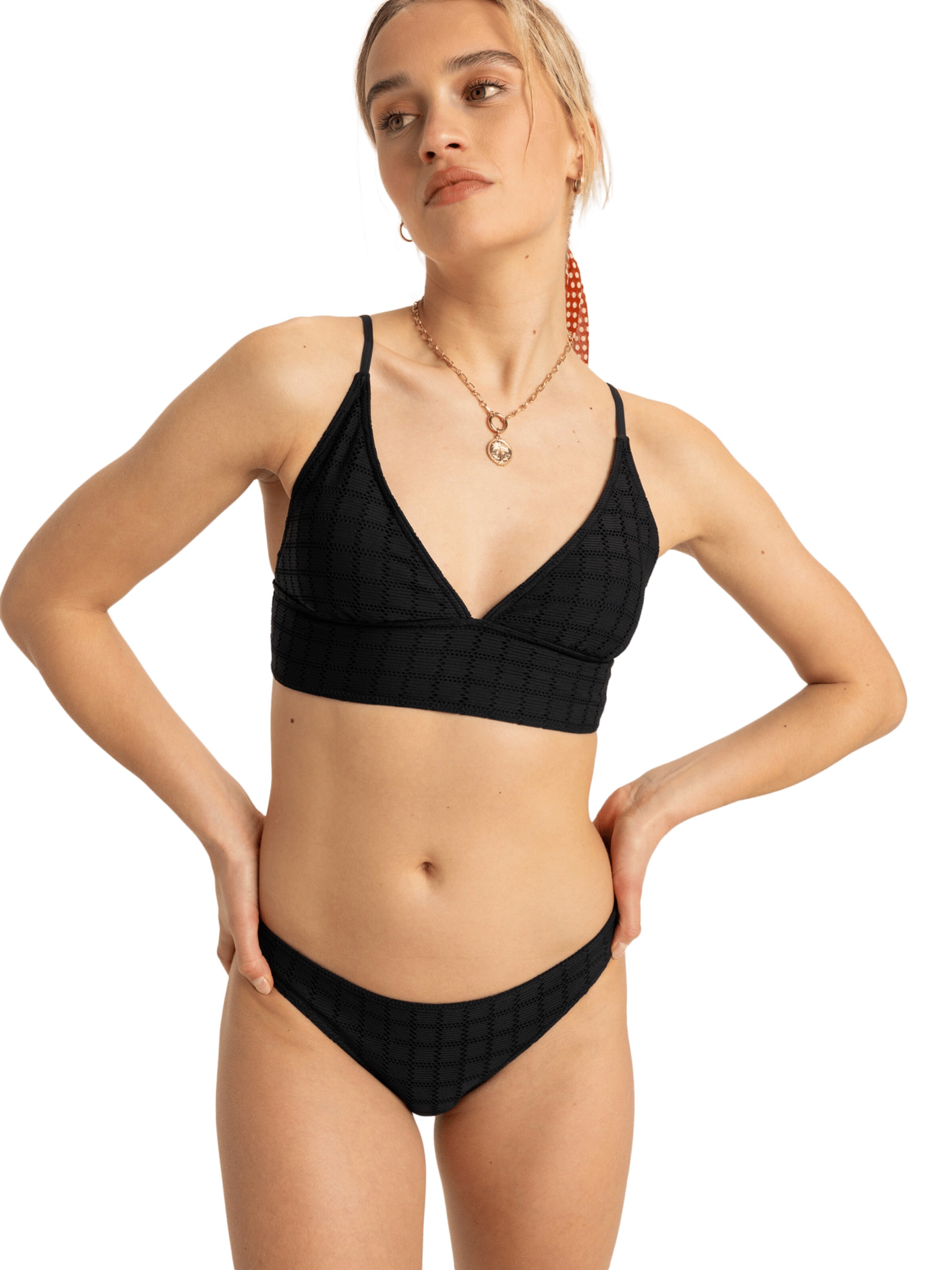 ROXY Bustier Bikinitop 'Camilo' in Grau: Vorderseite