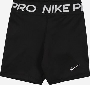 NIKE Skinny Sportshorts in Schwarz: predná strana