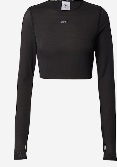 Reebok Toiminnallinen paita 'STUDIO' värissä musta / hopea, Tuotenäkymä