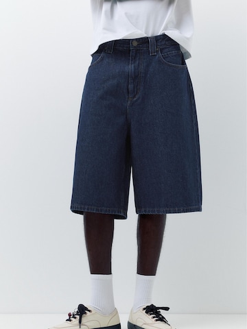 Pull&Bear Loosefit Džíny – modrá: přední strana