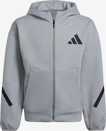Giacca di felpa sportiva 'Z.N.E.' di ADIDAS SPORTSWEAR in grigio: frontale