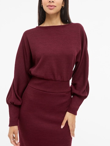 VILA Gebreide jurk 'VIRAFFI' in Rood