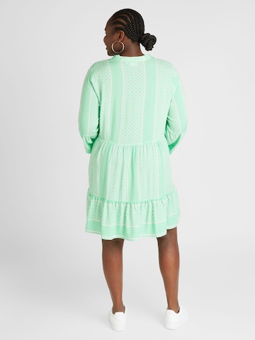 ONLY Carmakoma Shirt Dress 'MARRAKESH' in Green