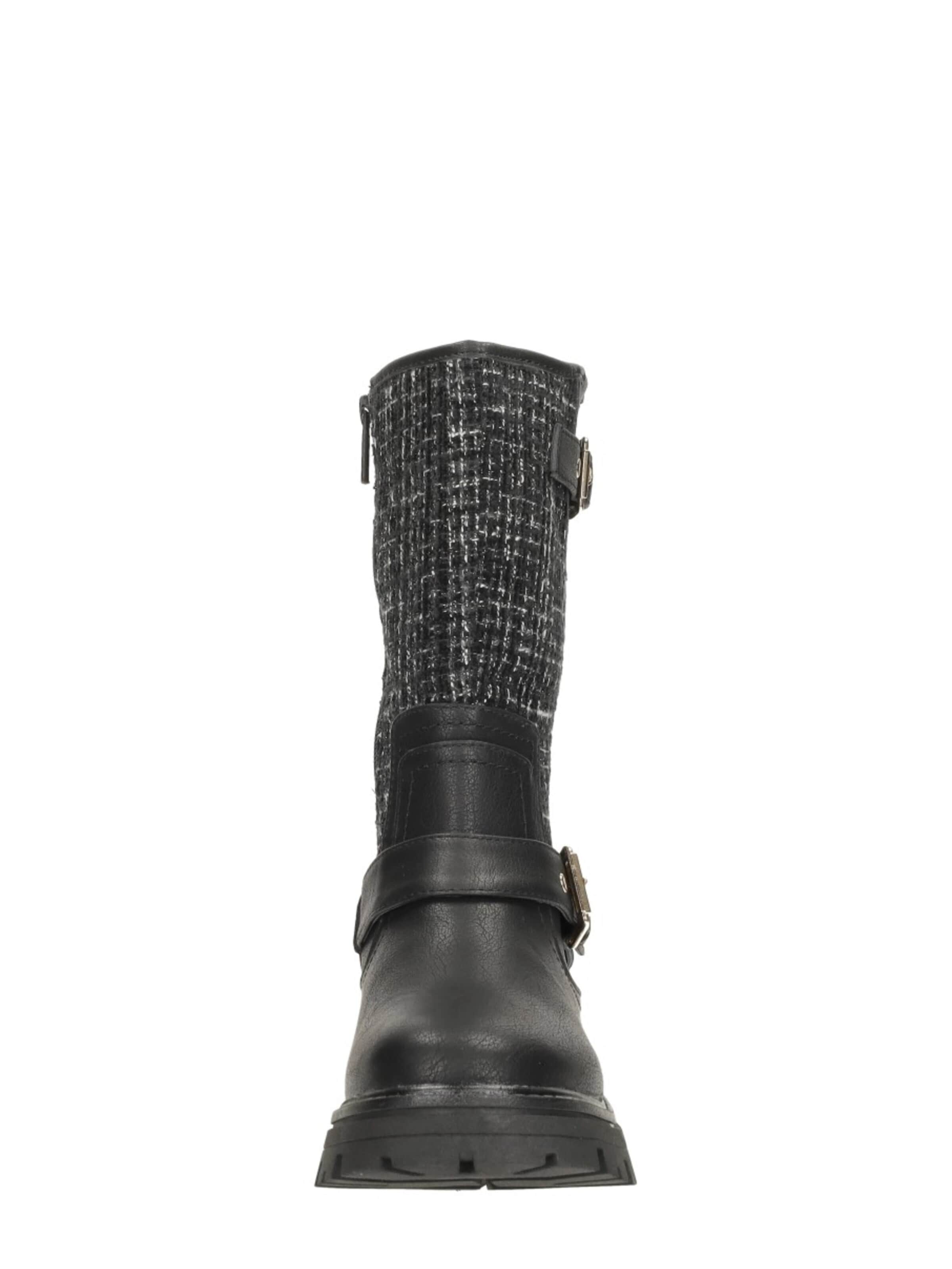 MUSTANG Boots 'Enkellaarsjes Plat' in Black