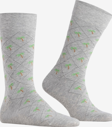 BURLINGTON Socken 'Palm Tree' in Grau: Vorderseite