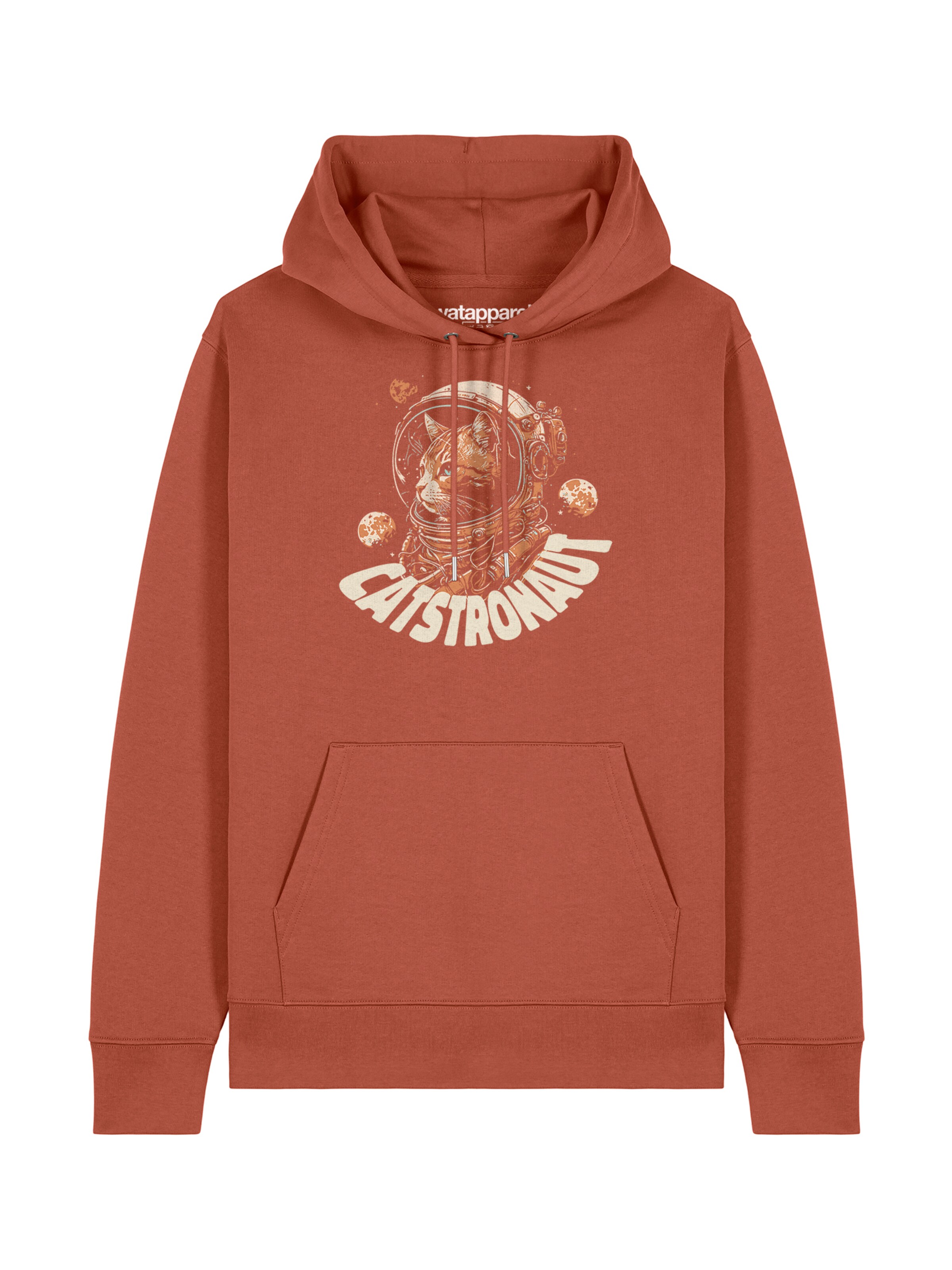 Sweat-shirt ' Catstronaut ' Watapparel en marron : devant