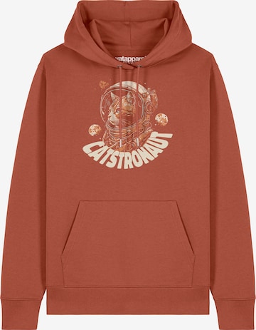 Sweat-shirt ' Catstronaut ' Watapparel en marron : devant