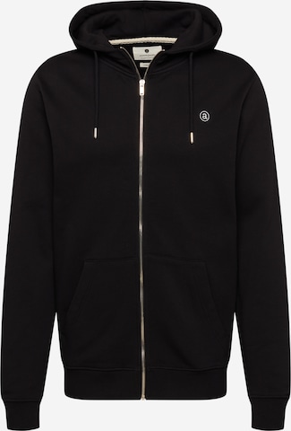 anerkjendt Zip-Up Hoodie 'ELLIOT' in Black: front