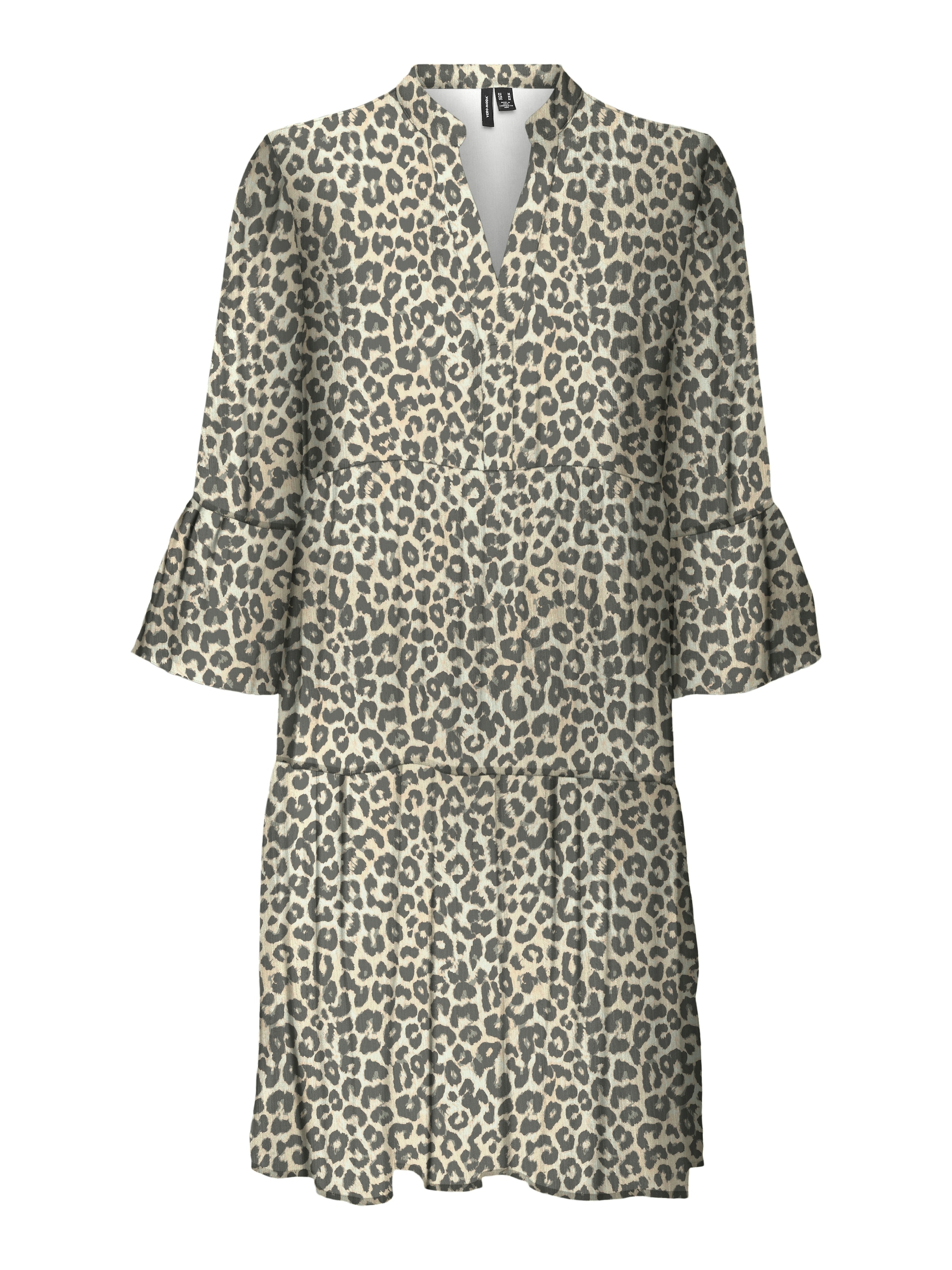 VERO MODA - Vestido camisero en blanco: frente