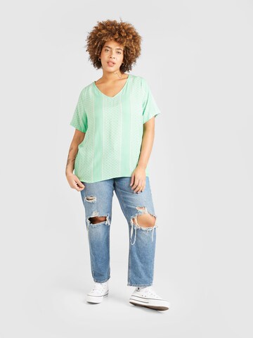 ONLY Carmakoma - Blusa 'MARRAKESH' en verde