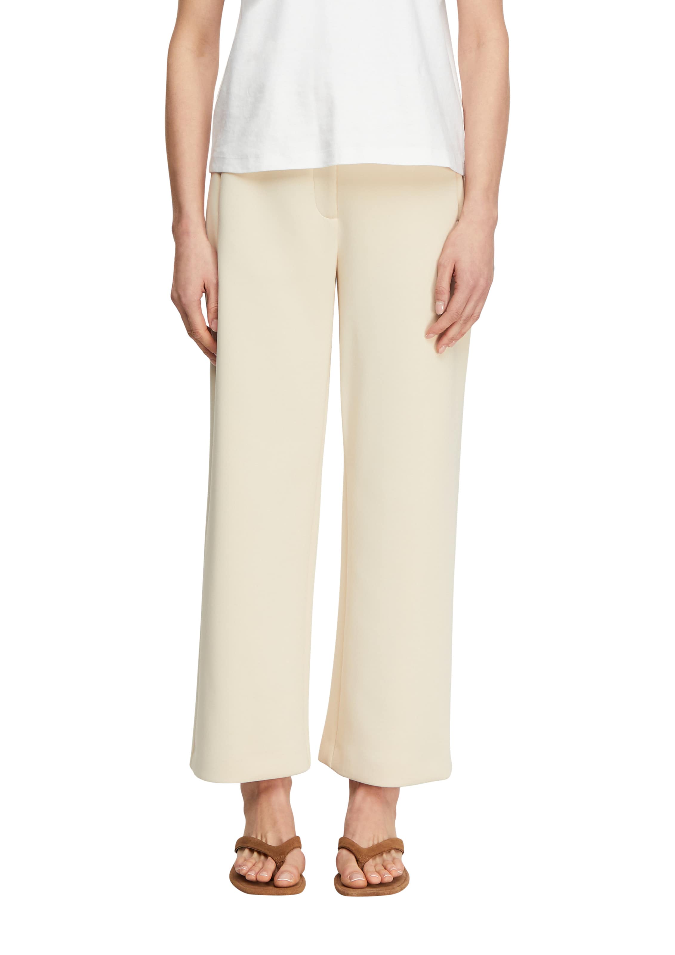Wide Leg Pantalon COMMA en beige