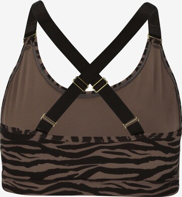 Athlecia Medium Support Sports Bra 'Luvelia' in Brown