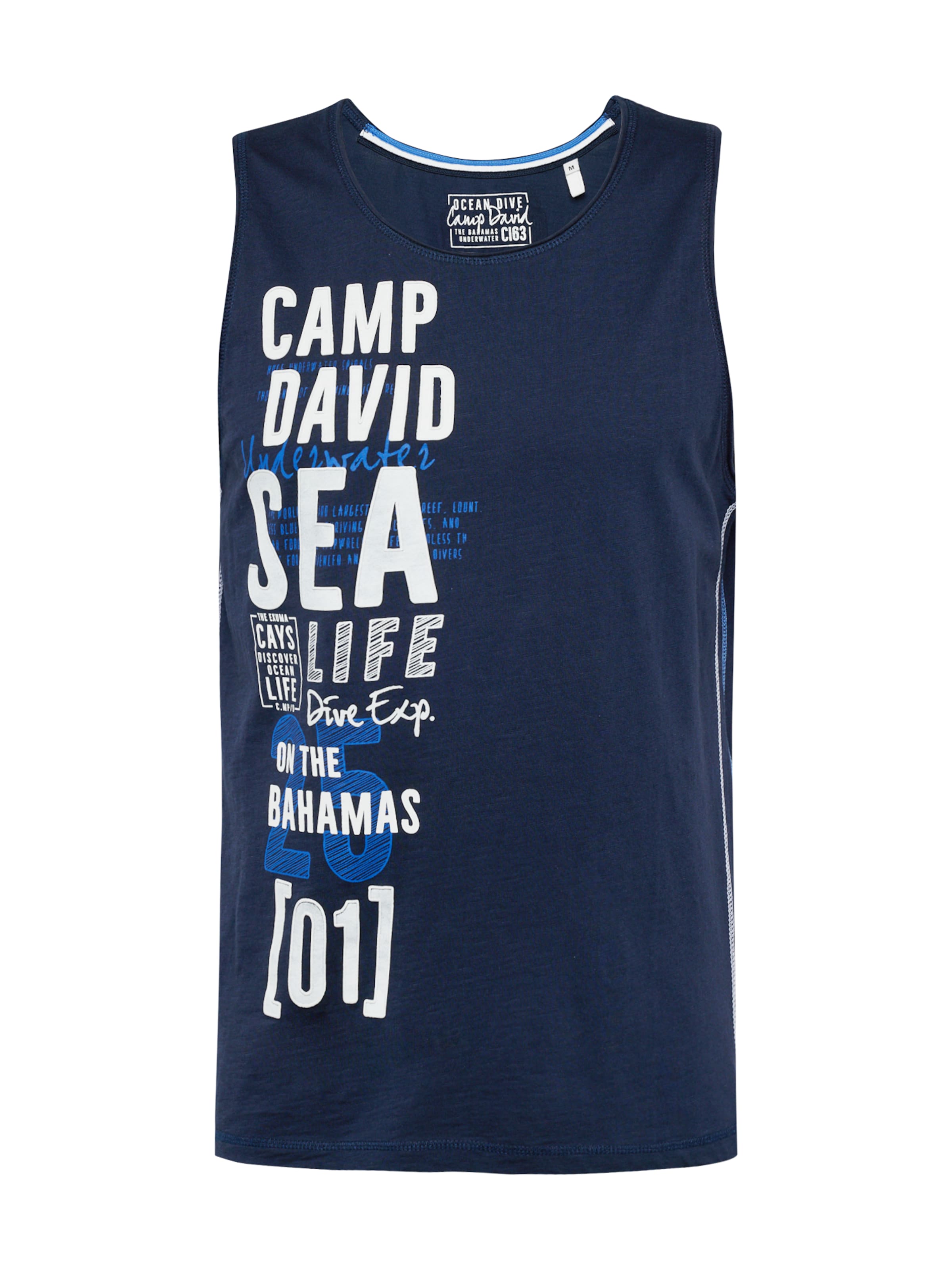T-Shirt CAMP DAVID en bleu : devant