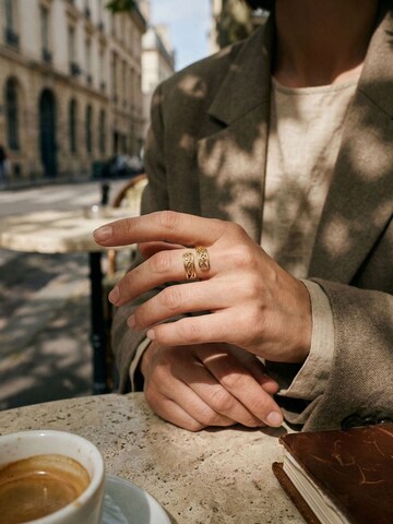 Nemomatheo Ring 'Arabesque – Offener Ring mit Rankenmuster' in Gold