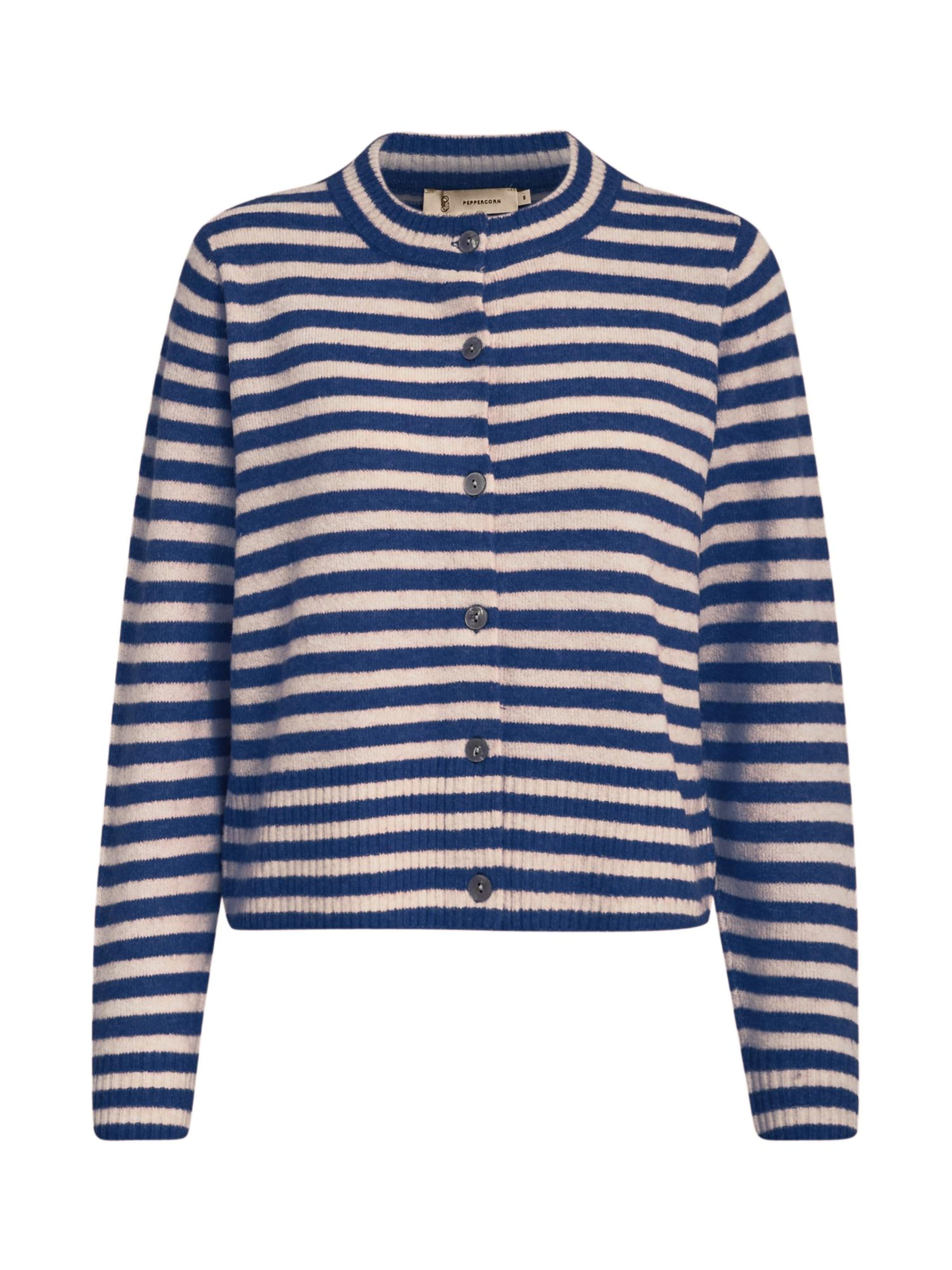 Peppercorn Gebreid vest in Blauw: voorkant