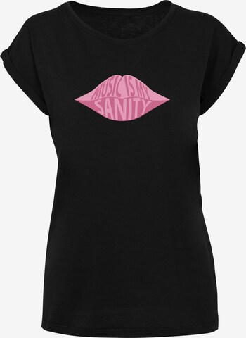 Maglietta ' Music Is My Sanity Tee ' di Mister Tee in nero: frontale