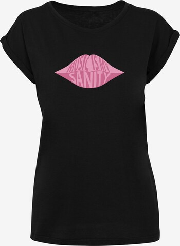 T-shirt 'Music Is My Sanity' Mister Tee en noir : devant