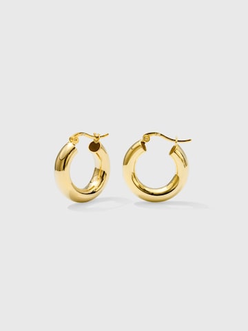 LES. Ohrringe 'Chunky Hoops'‌ in Gold: Vorderseite