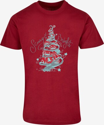 ABSOLUTE CULT T-Shirt 'The Nightmare Before Christmas - Scary And Bright' in Rot: predná strana