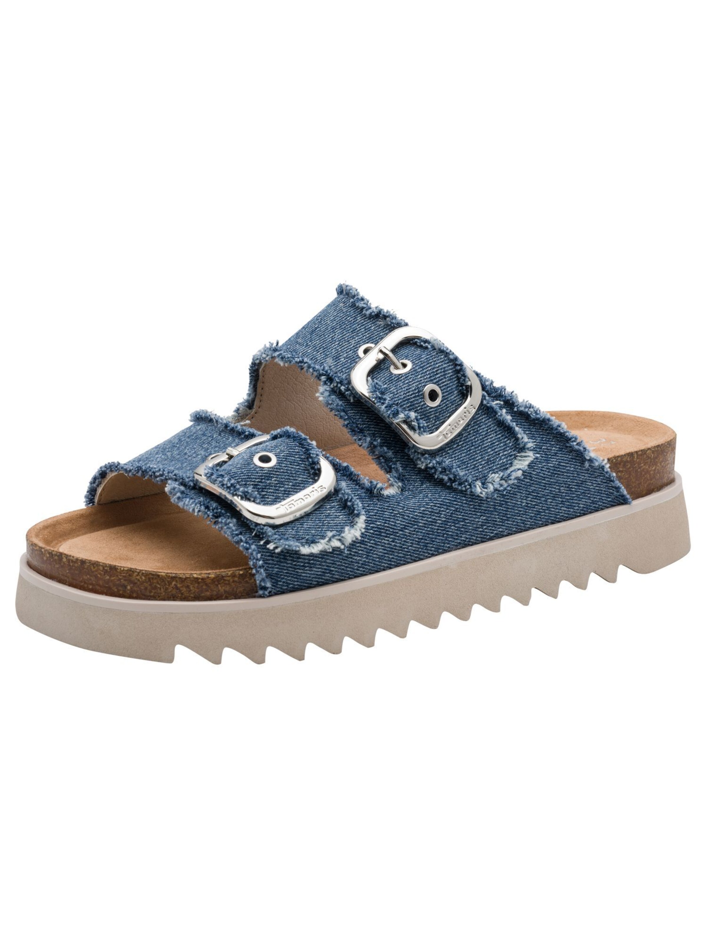 Tamaris Mule in Blue: front