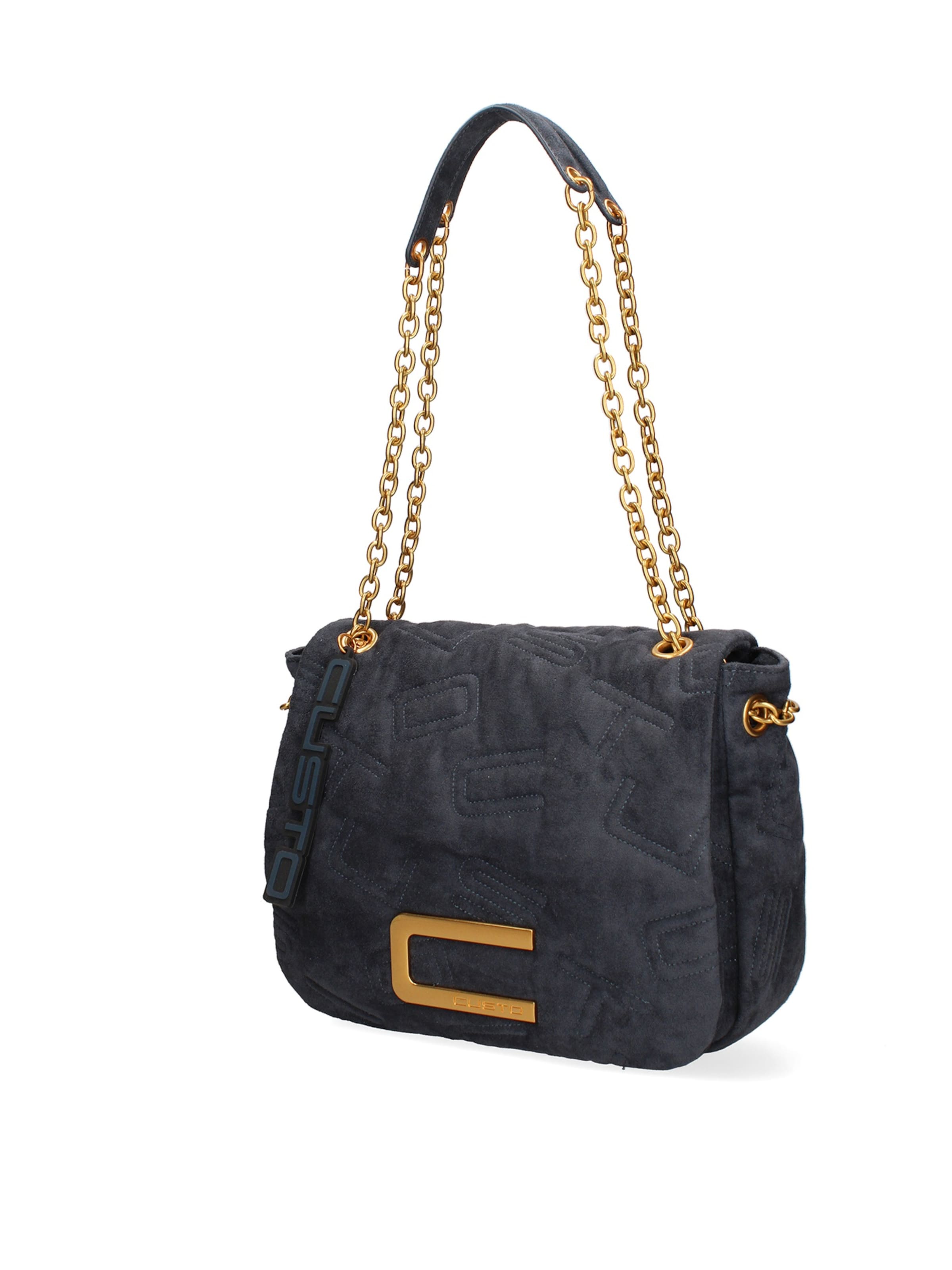 Borsa a spalla di Custo Barcelona in blu: frontale